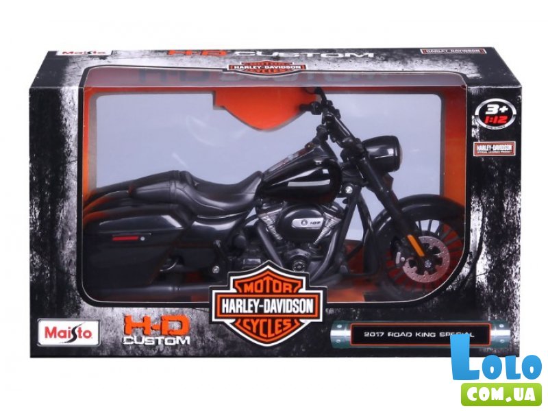 Мотоцикл металлический Harley-Davidson Road King Special 2017, Maisto (black)