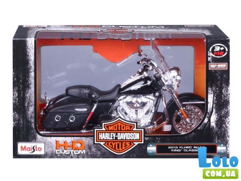 Мотоцикл металлический Harley-Davidson Road King Classic, Maisto (black)