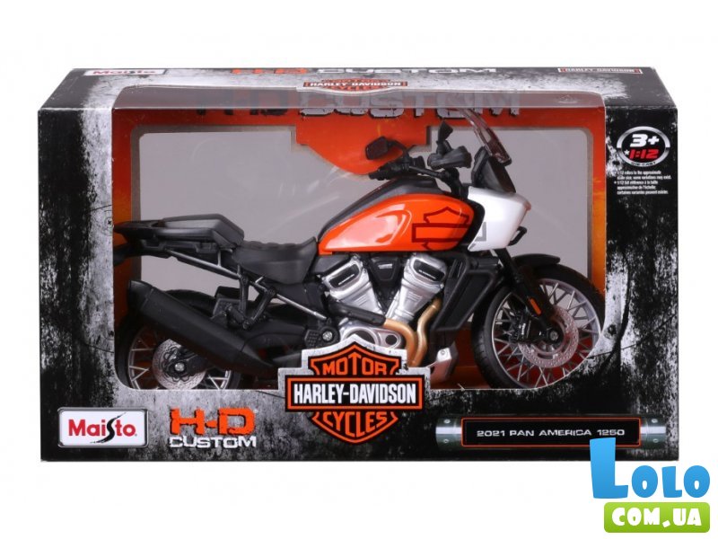 Мотоцикл металлический Harley-Davidson Pan America 1250, Maisto (orange)