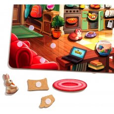 Деревянная развивающая игра на липучках Наведи порядок в комнате и накорми Ваню, Ubee