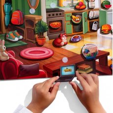 Деревянная развивающая игра на липучках Наведи порядок в комнате и накорми Ваню, Ubee