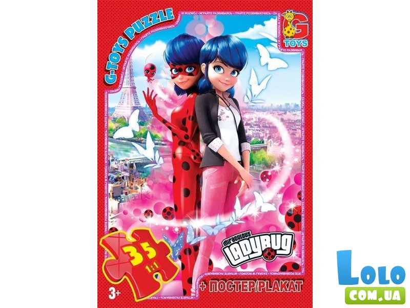 Пазлы Леди Баг, G-Toys, 35 эл.