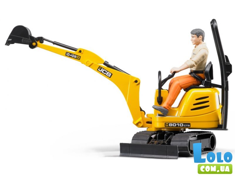 Мини-экскаватор JCB 8010 CTS с фигуркой водителя, Bruder