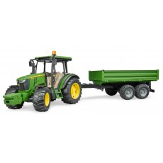 Трактор John Deere 5115 M с прицепом, Bruder