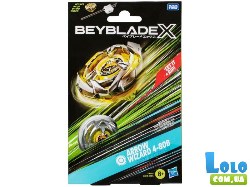 Волчок Beyblade X Arrow Wizard с пусковым устройством, Hasbro