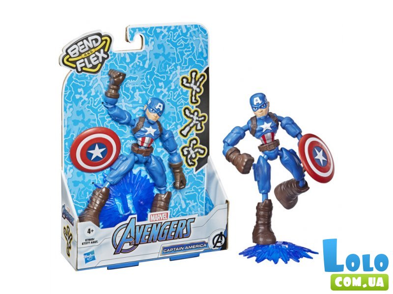 Фигурка Avengers Bend and Flex Капитан Америка, Hasbro