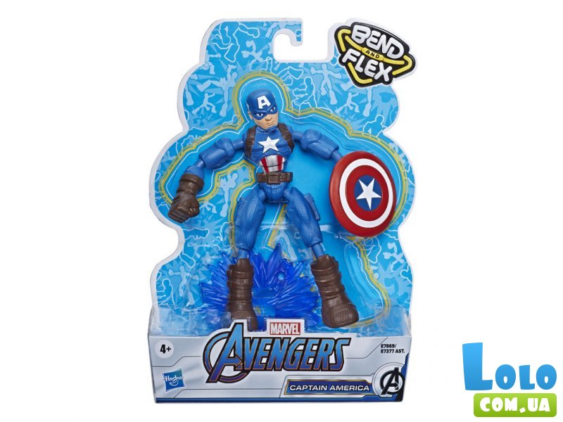 Фигурка Avengers Bend and Flex Капитан Америка, Hasbro