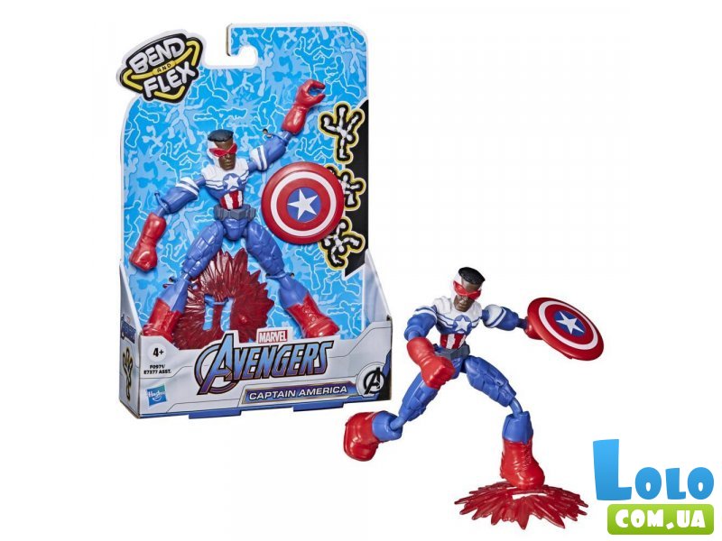 Фигурка Avengers Bend and Flex Капитан Америка Фалкон, Hasbro