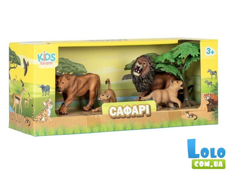 Набор фигурок Сафари. Семья львов, Kids Team