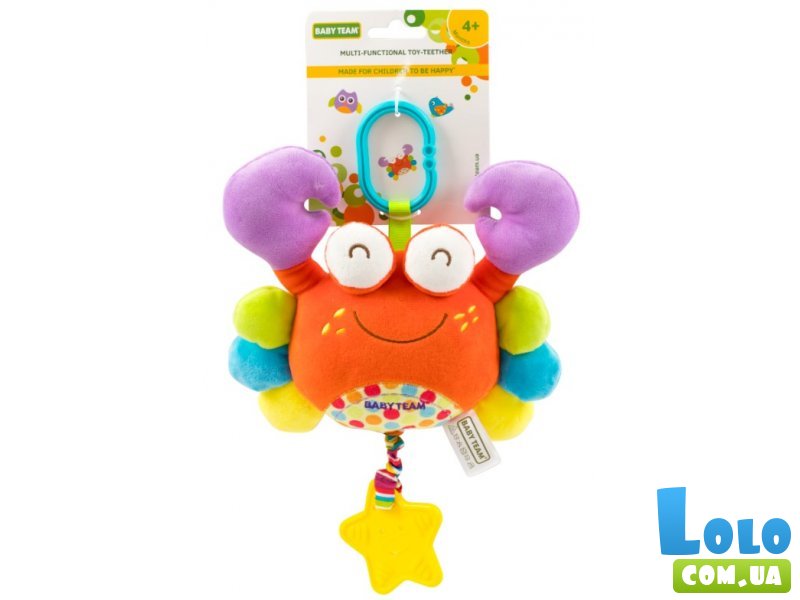 Погремушка-прорезыватель Животное, Baby Team (в ассортименте)