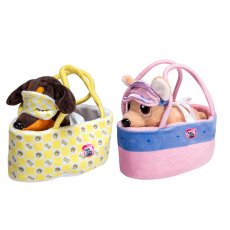 Мягкая игрушка Собачка Сладкие сны с сумочкой, Chi Chi Love, 15 см (в ассортименте)