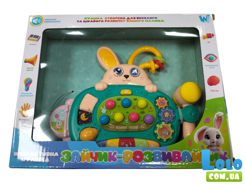 Развивающая музыкальная игрушка Зайчик-развивайчик, WToys (в ассортименте)