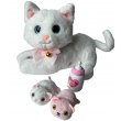 Интерактивная игрушка Кошка с котятами, WToys (белая)