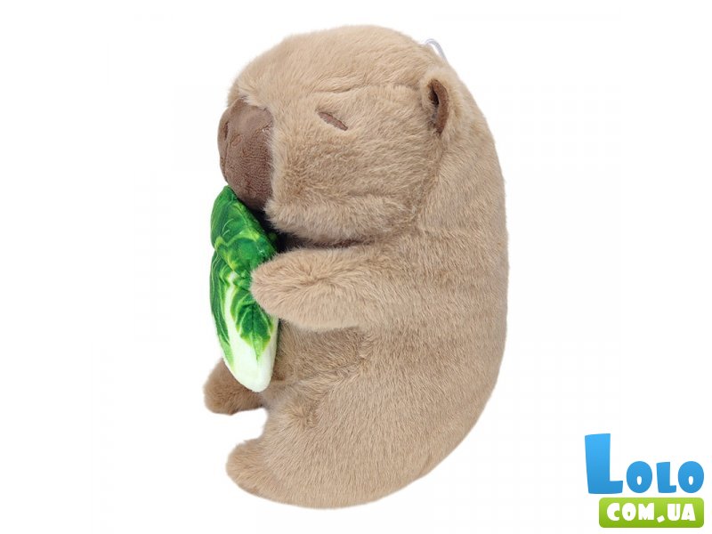 Мягкая игрушка Капибара с салатом, 21 см