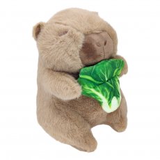 Мягкая игрушка Капибара с салатом, 21 см