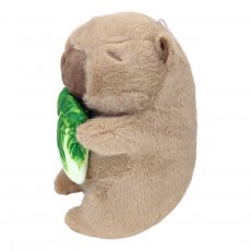 Мягкая игрушка Капибара с салатом, 21 см