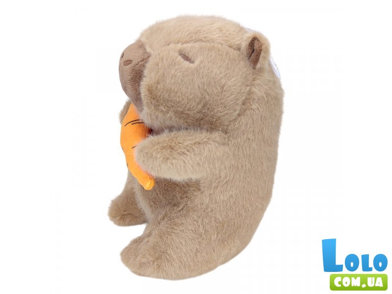 Мягкая игрушка Капибара с морковью, 21 см