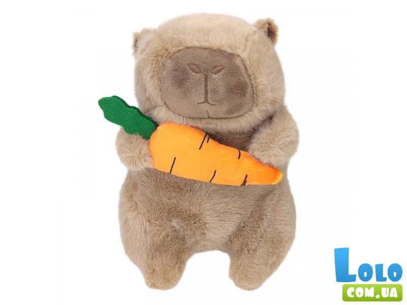 Мягкая игрушка Капибара с морковью, 21 см