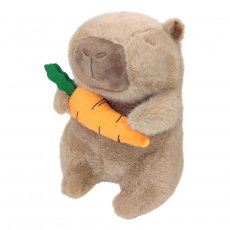 Мягкая игрушка Капибара с морковью, 21 см