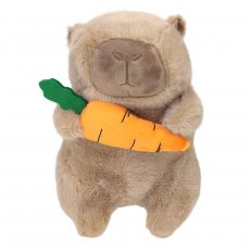 Мягкая игрушка Капибара с морковью, 21 см