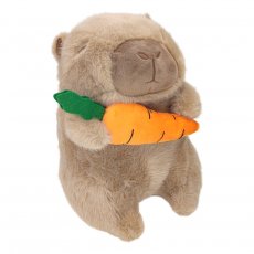 Мягкая игрушка Капибара с морковью, 21 см