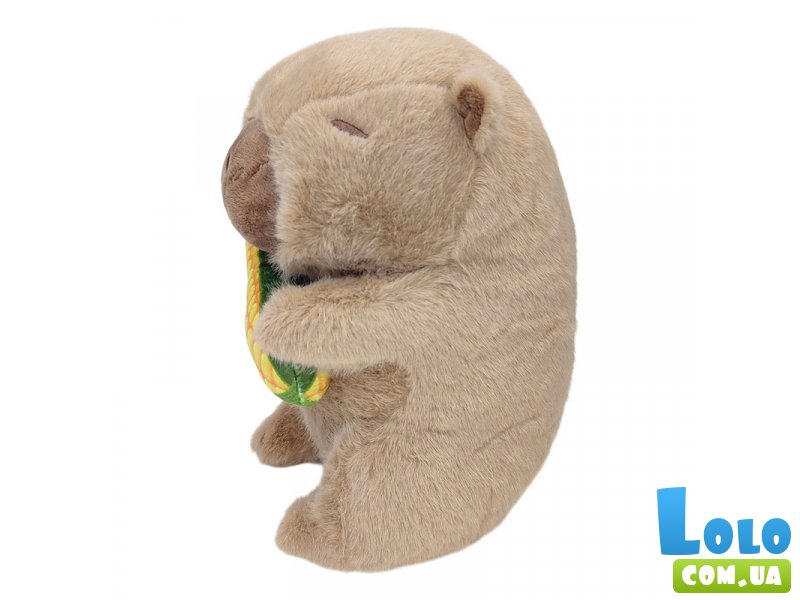Мягкая игрушка Капибара с кукурузой, 21 см