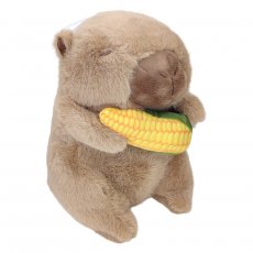 Мягкая игрушка Капибара с кукурузой, 21 см