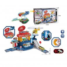 Парковка-автомойка с машиной и вертолетом