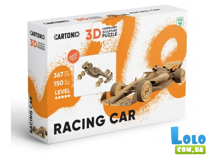 Картонный 3D пазл Racing Car, Cartonic, 367 эл.