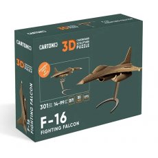 Картонный 3D пазл Самолет F16, Cartonic, 301 эл.