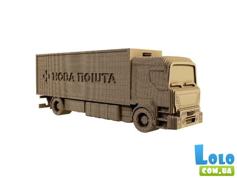 Картонный 3D пазл Грузовик Новой почты, Cartonic, 180 эл.