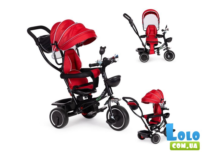 Трехколесный велосипед с поворотным сиденьем Comfort, Ecotoys (red)