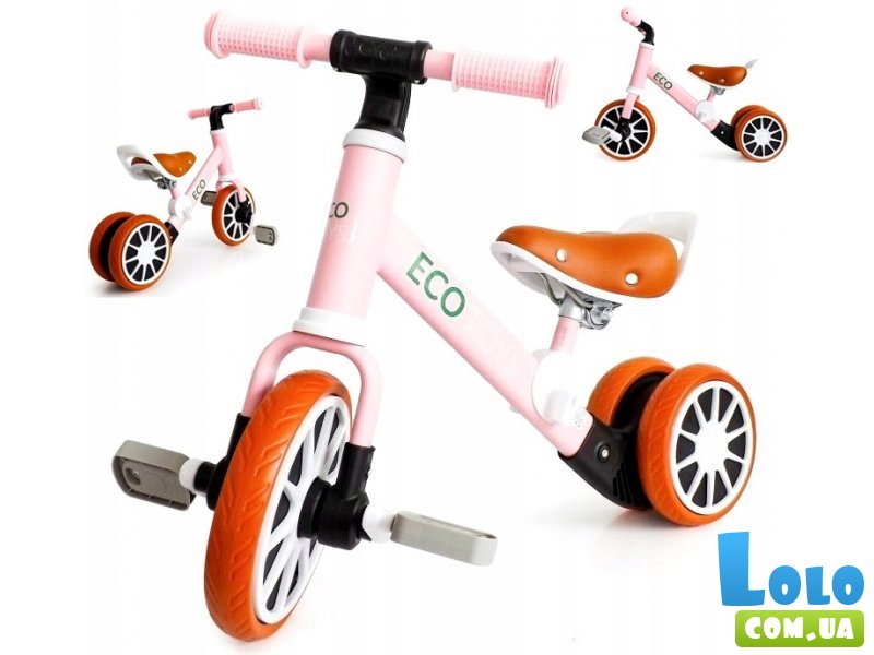 Беговел-велосипед 2 в 1 Energy, Ecotoys (pink)