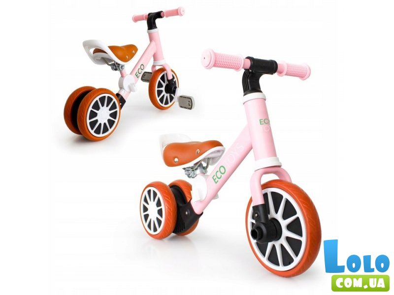 Беговел-велосипед 2 в 1 Energy, Ecotoys (pink)