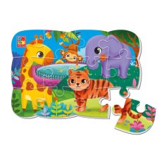 Мягкий беби пазл магнитный Зоопарк, Vladi Toys, 12 эл.