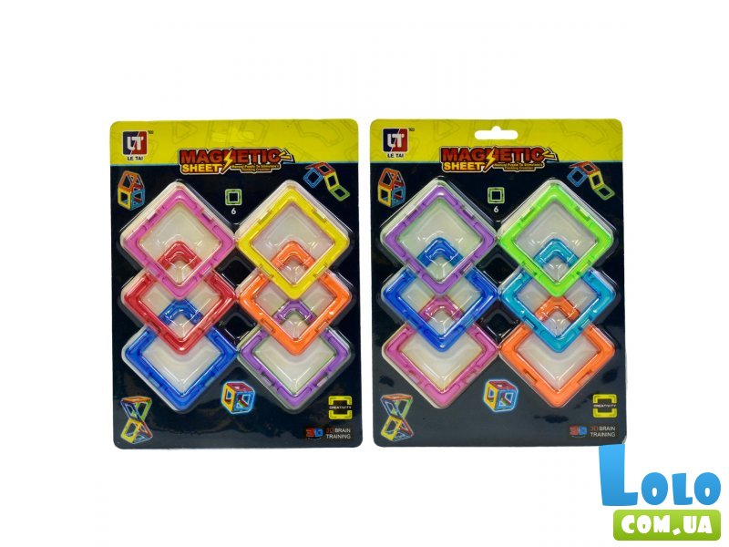 Конструктор магнитный (LT 1006), 6 дет., (в ассортименте)