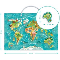 Пазл Карта мира Животные, DoDo, 36 эл.