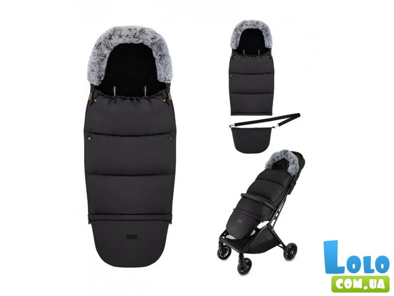 Зимний конверт Sleeping bag 2 в 1, MoMi (black)