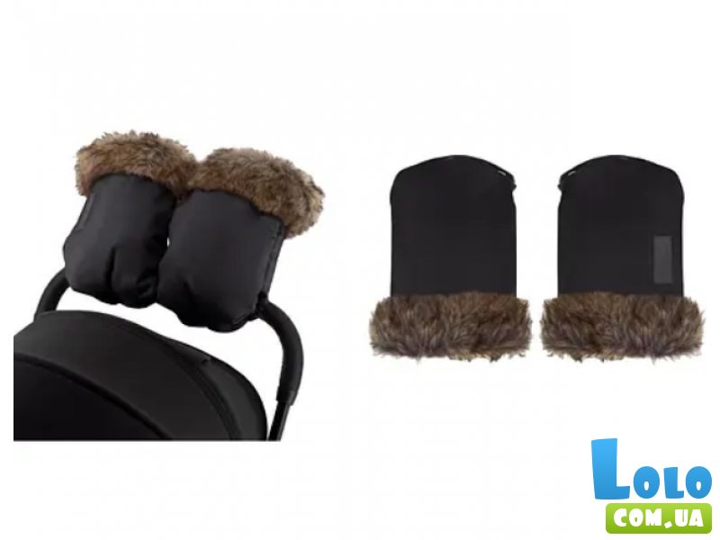 Варежки для коляски Muffins, MoMi (black)