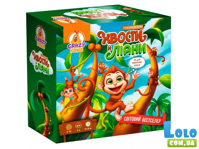 Настольная игра Хвосты и лианы, Vladi Toys (укр.)