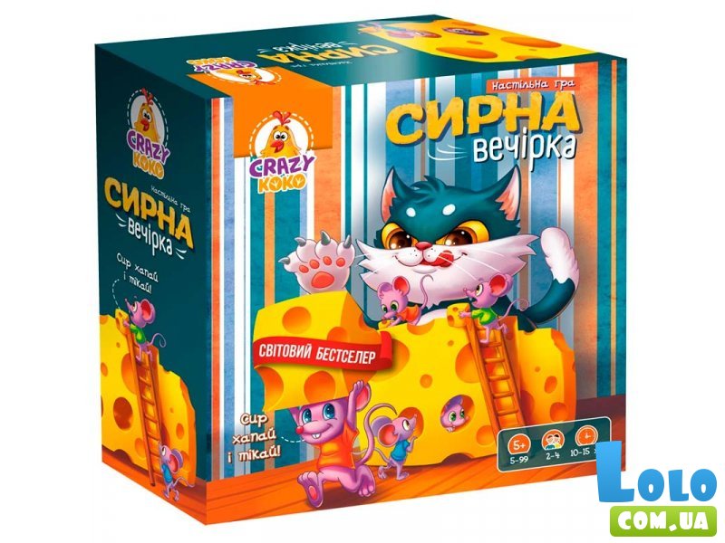Настольная игра Сырная вечеринка, Vladi Toys (укр.)