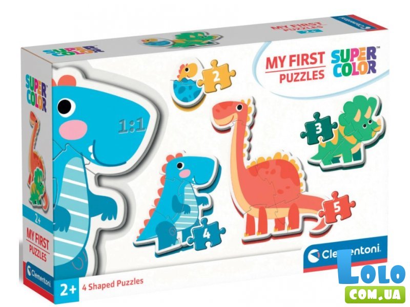 Пазл 4 в 1 Dinosaurs, Clementoni, 14 эл.