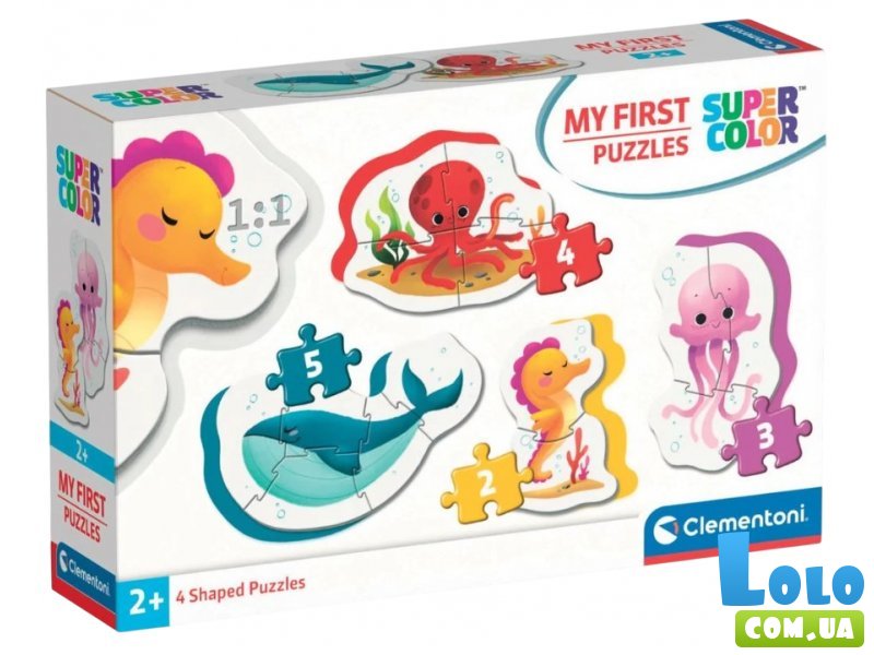Пазл 4 в 1 Sea Life, Clementoni, 14 эл.