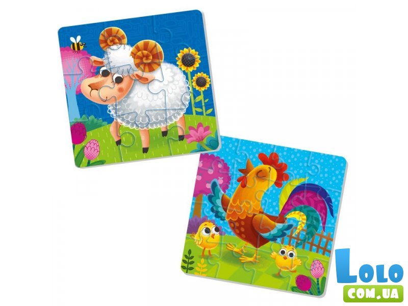 Пазлы мягкие 2 в 1 Farm, Vladi Toys, 25 эл.