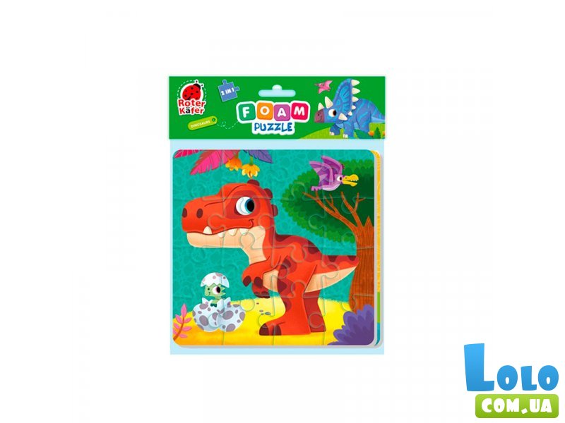 Пазлы мягкие 2 в 1 Dinozaurs, Vladi Toys, 25 эл.