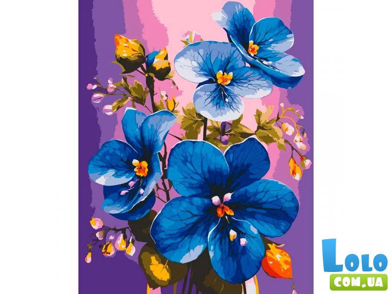 Картина по номерам Синие фиалки, Art Craft, 40х50 см