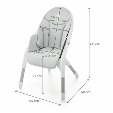 Стульчик для кормления Dinnly, Kinderkraft (Grey)
