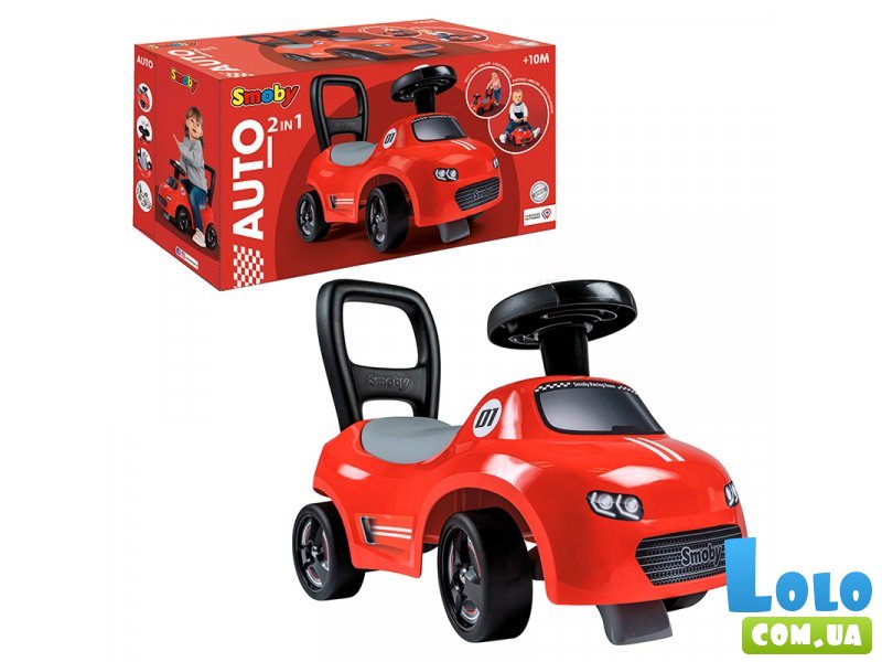Автомобиль для прогулок - толокар, Smoby (красный)
