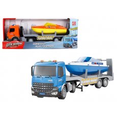 Автовоз с катером инерционный (в ассортименте)