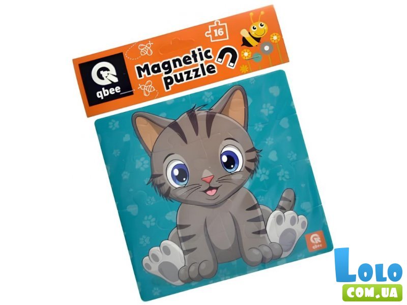 Мягкие магнитные пазлы Котенок, 16 эл.